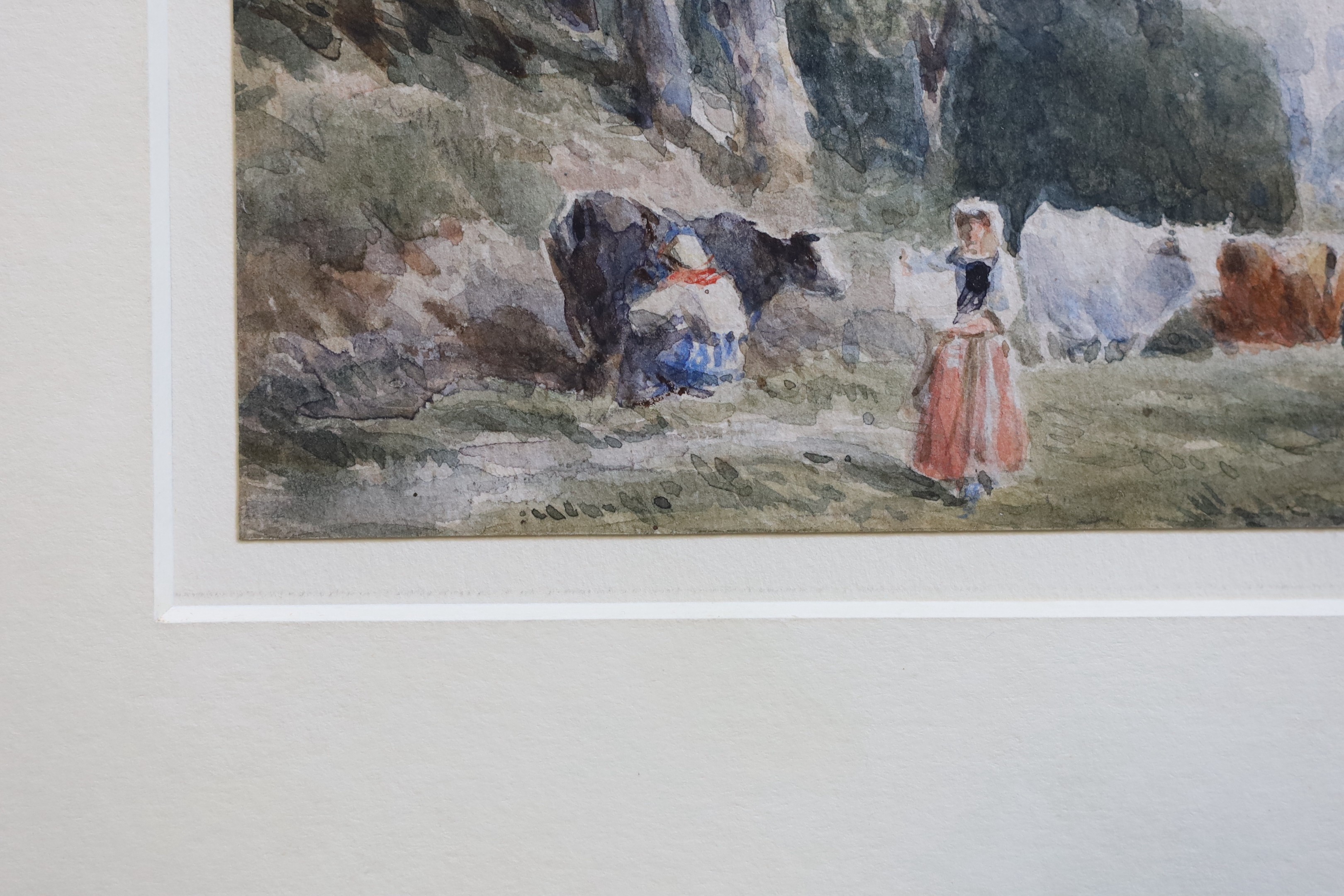 David Cox (1783-1859), Bolton Abbey, watercolour, 13.5 x 23.5cm